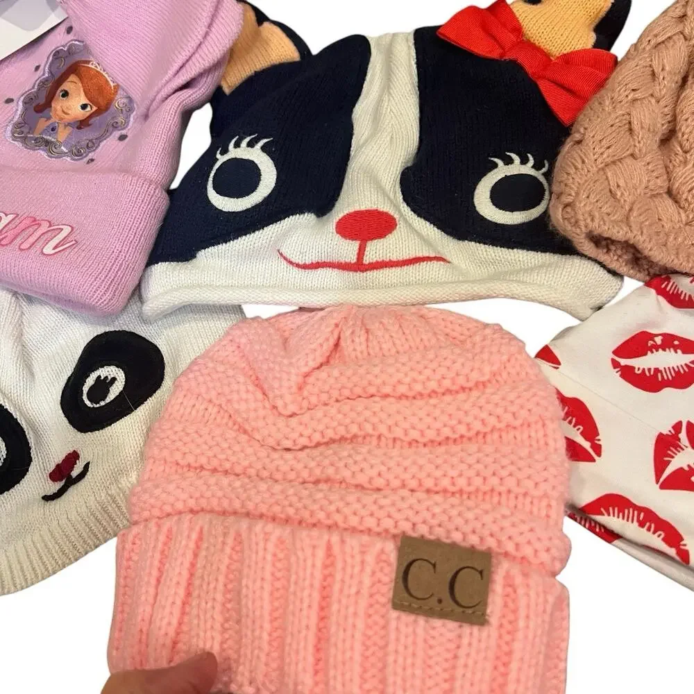 6 Baby/toddler Hats New And Pre Owned Knit